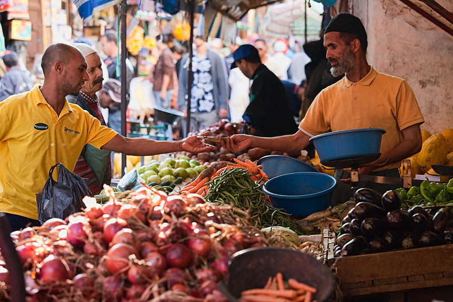  Vegetable market in Fez   Morocco